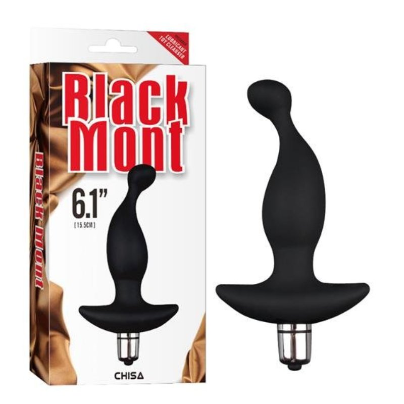 Анальна пробка - Black Mont Vibrating Vibro T1 6.1" - зображення 1