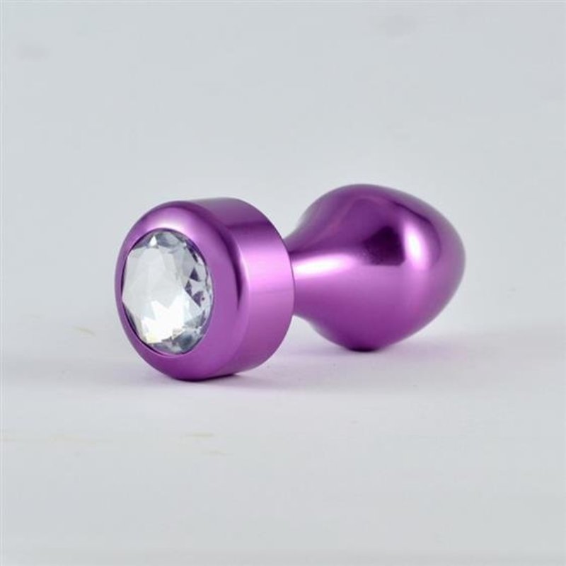 Анальна пробка - Heavy Metal Anal Plug Rosebud Aluminium Purple - зображення 1