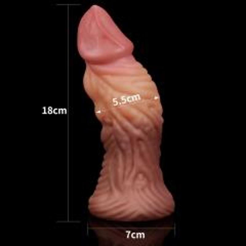 Фалоімітатор - Dual-Layered Silicone Plug 7" Brown