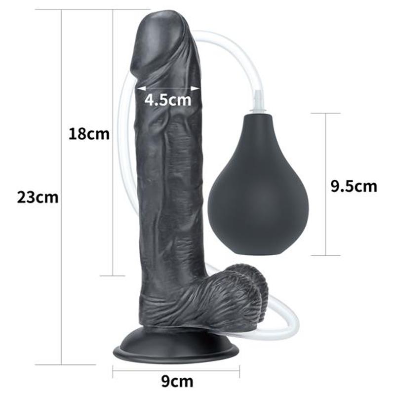 Фалоімітатор - Squirt Extreme Dildo 9" Black
