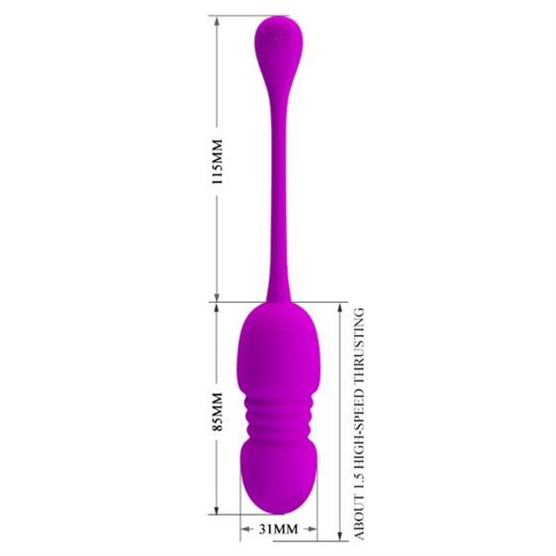 Віброяйце - Pretty Love Callie Thrusting Vibrating Egg Purple