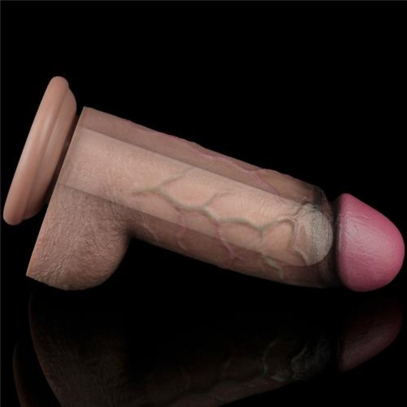 Фалоімітатор - Dual-Layered Silicone Cock XXL 9.5" Brown