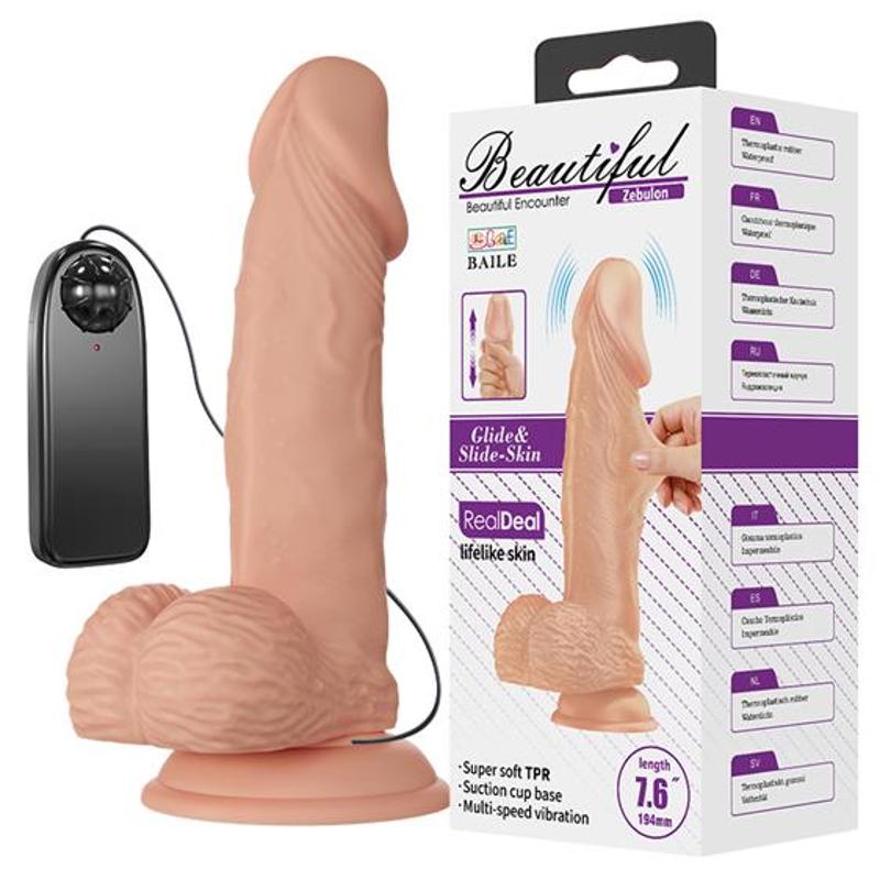 Вібратор - Beautiful Encounter Zebulon Vibrator Flesh - зображення 1