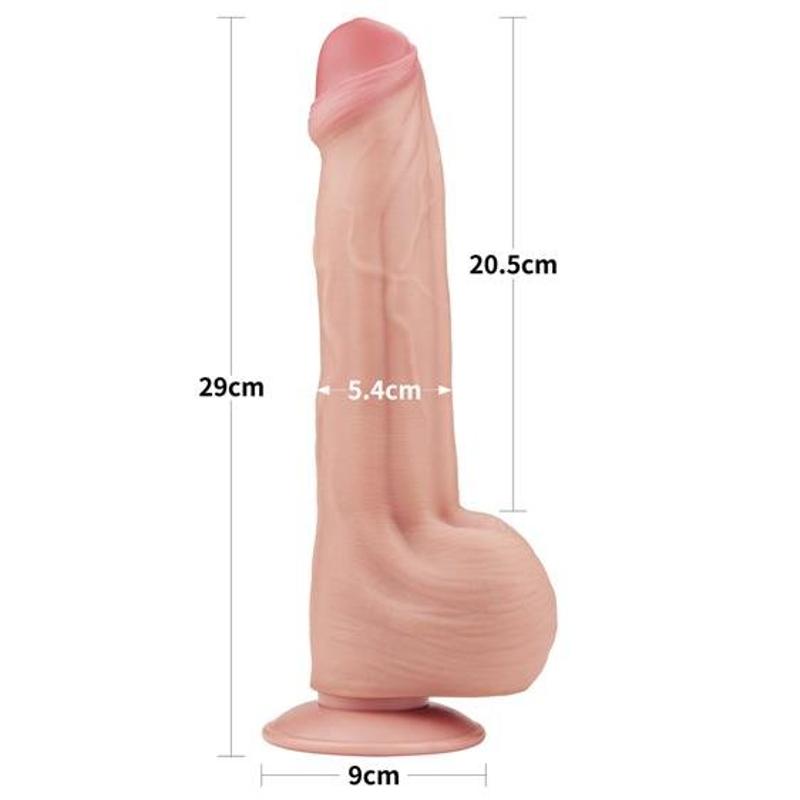 Фалоімітатор - Sliding-Skin Dual Layer Dong 11.5" Flesh