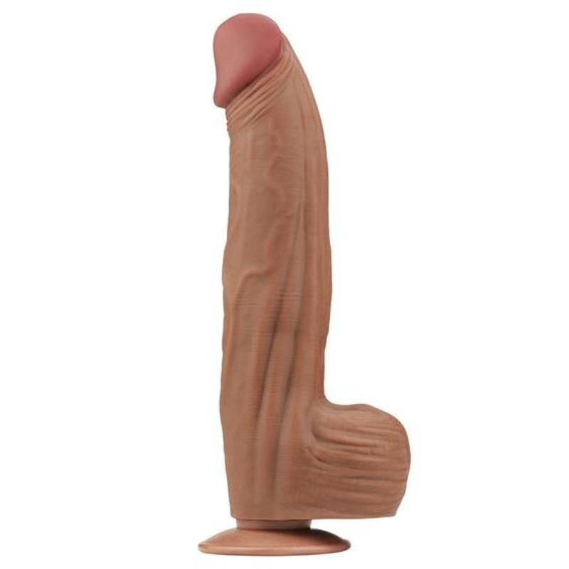 Фалоімітатор - Sliding-Skin Dual Layer Dong 12" Brown
