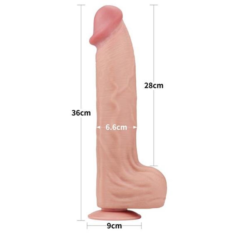 Фалоімітатор - Sliding-Skin Dual Layer Dong 14" Flesh
