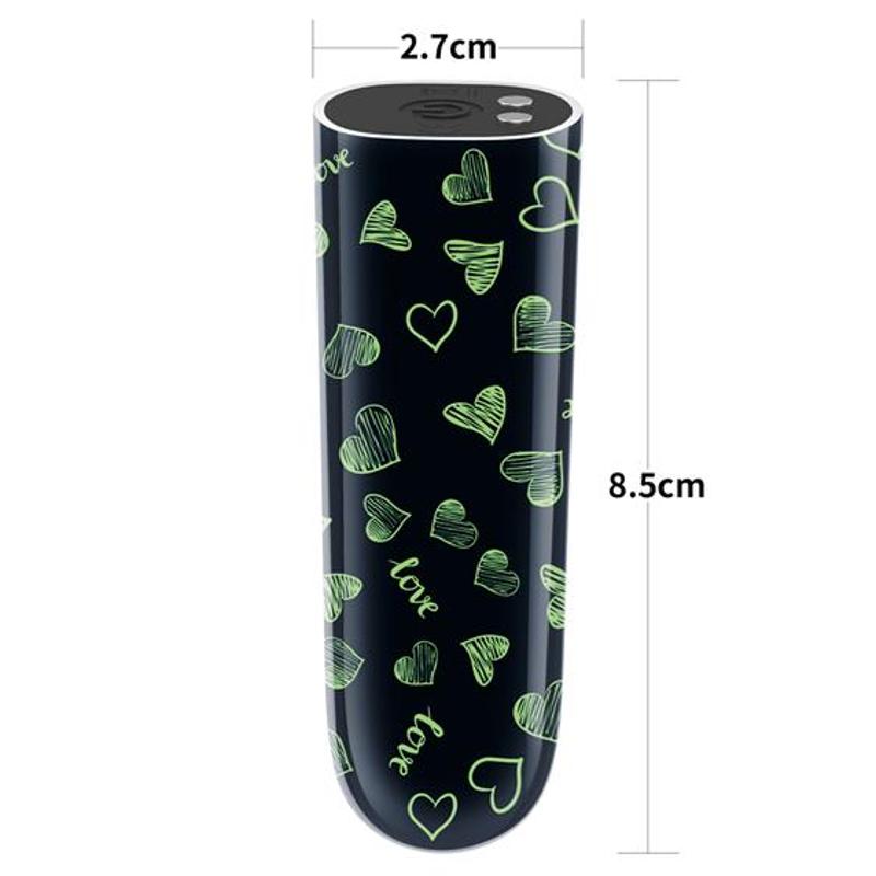 Вібропуля - Rechargeable Glow-in-the-dark Heart Massager
