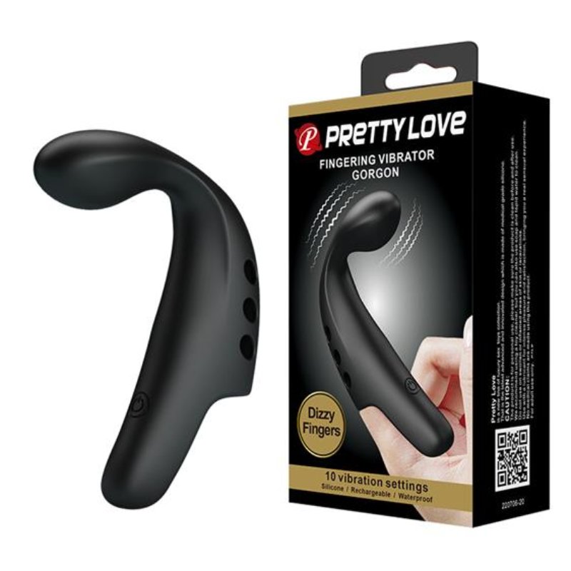 Вібронасадка на палець - Pretty Love Fingering Vibrator Gordon Black - зображення 1