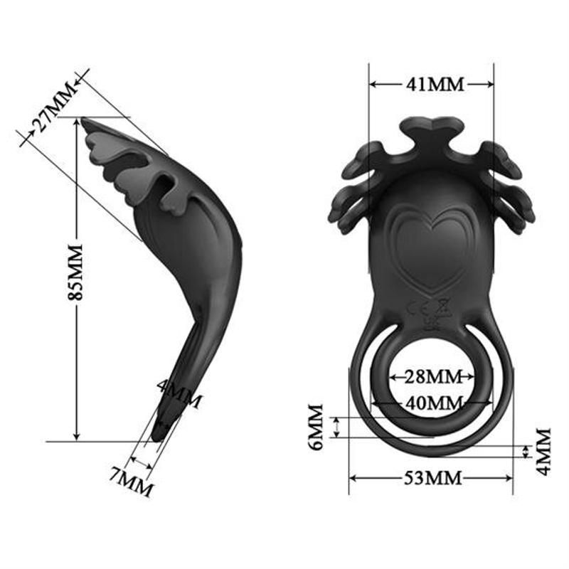 Ерекційне кільце - Pretty Love Vibrant Penis Ring Ruben Black