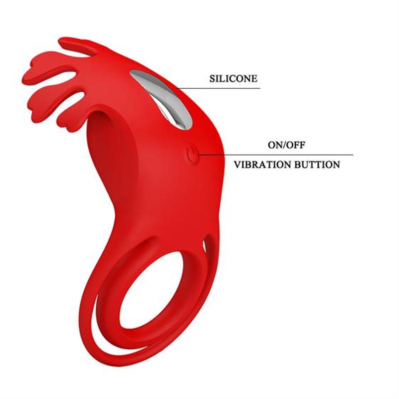 Ерекційне кільце - Pretty Love Vibrant Penis Ring Ruben Red