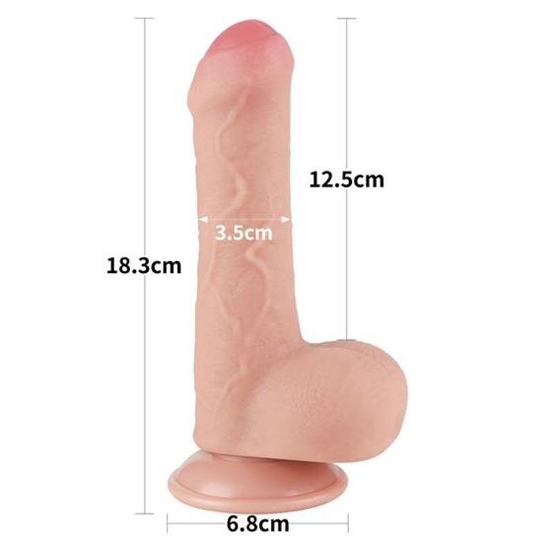 Фалоімітатор - Sliding-Skin Dual Layer Dong 7" Flesh