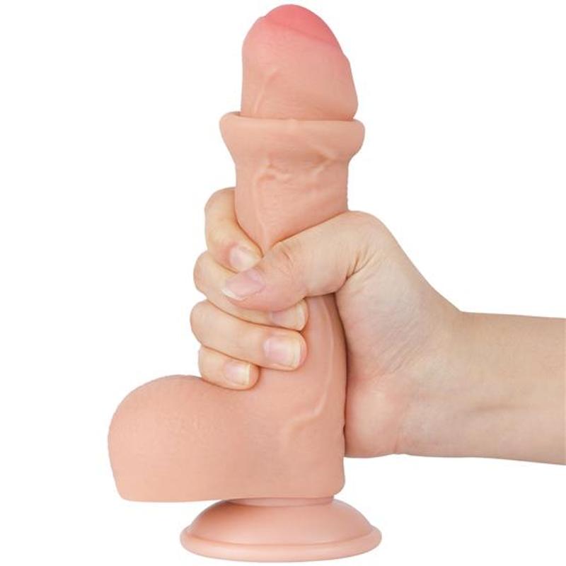 Фалоімітатор - Sliding-Skin Dual Layer Dong 7" Flesh