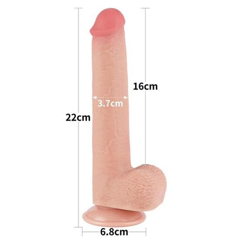 Фалоімітатор - Sliding-Skin Dual Layer Dong 9" Flesh