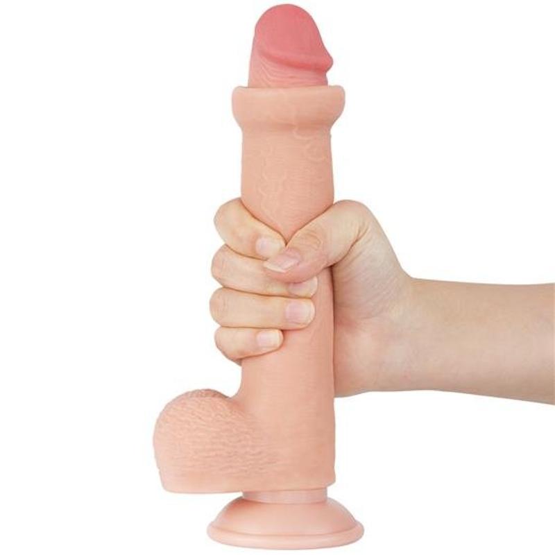 Фалоімітатор - Sliding-Skin Dual Layer Dong 9" Flesh