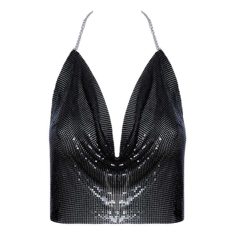 Топ - Cottelli Collection Metal Top Black S-L