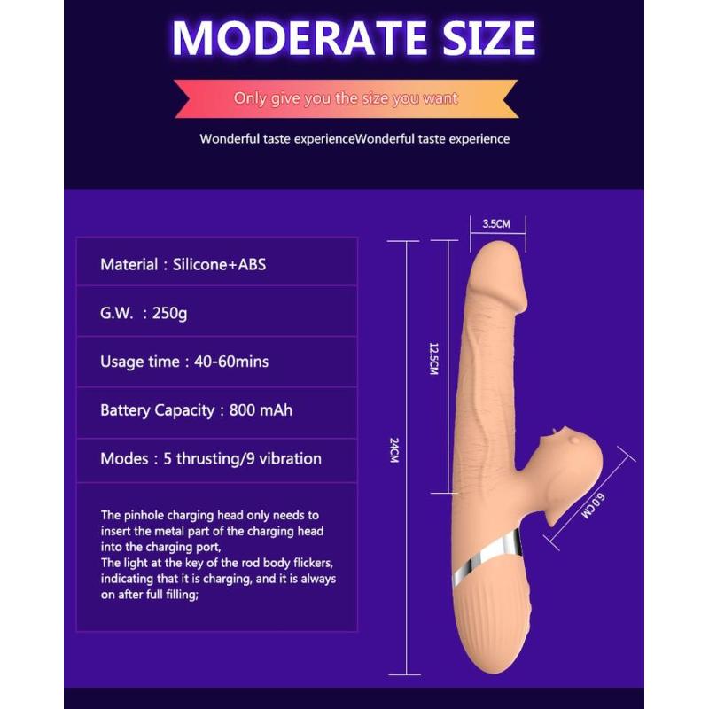 Вібратор - Basia Thtusting Vibrator 2in1