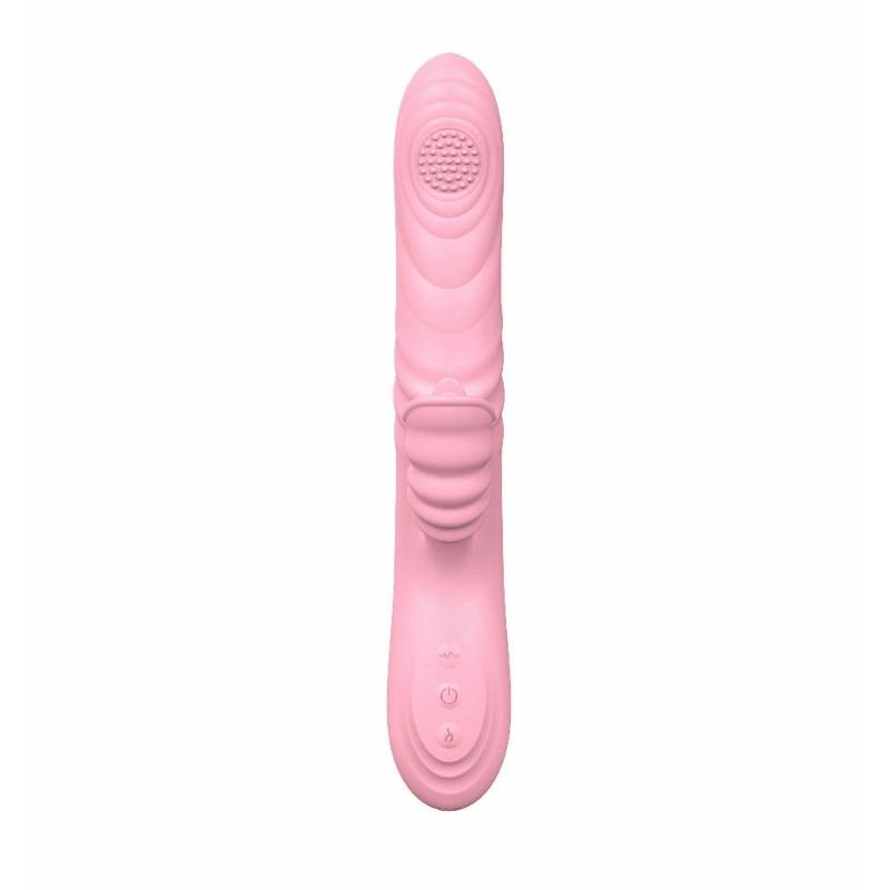 Вібратор - Angelia, USB 3 Functions Of Thrusting, 20 Vibrations Flesh