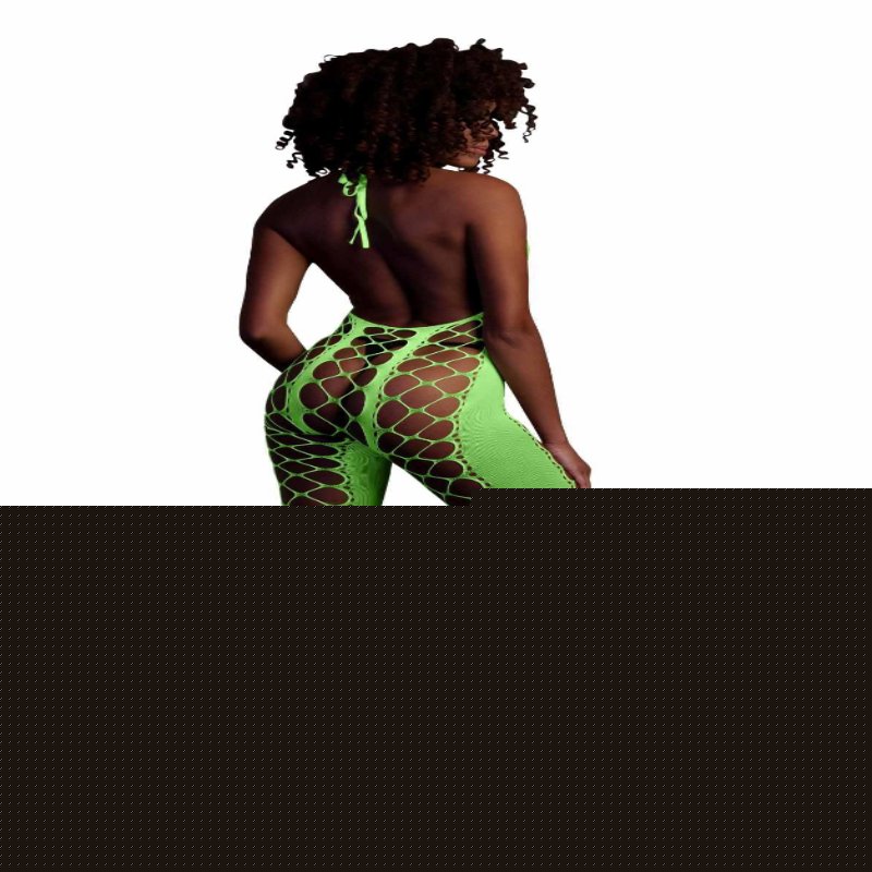 Бодістокінг - Ouch! Bodystocking With Halterneck Green, XS/XL