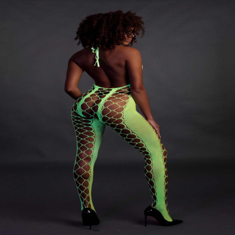 Бодістокінг - Ouch! Bodystocking With Halterneck Green, XS/XL