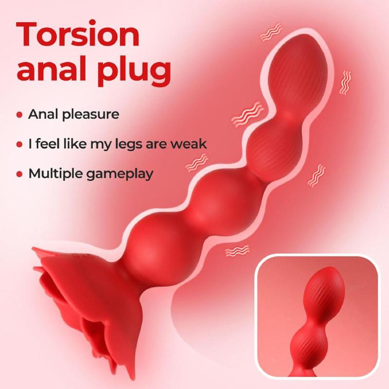 Анальний стимулятор - Rose Rotating Anal Beads