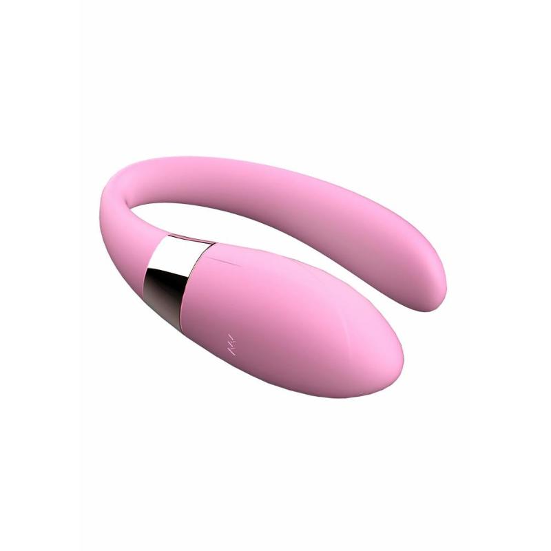 Вібратор для пар - V-Vibe Pink, USB, 7 Function, Remote Control