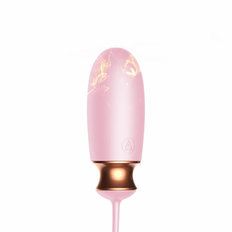 Віброяйце - Vibrating Silicone Love Egg Pink, USB, 10 Function, Heating, Voice Control