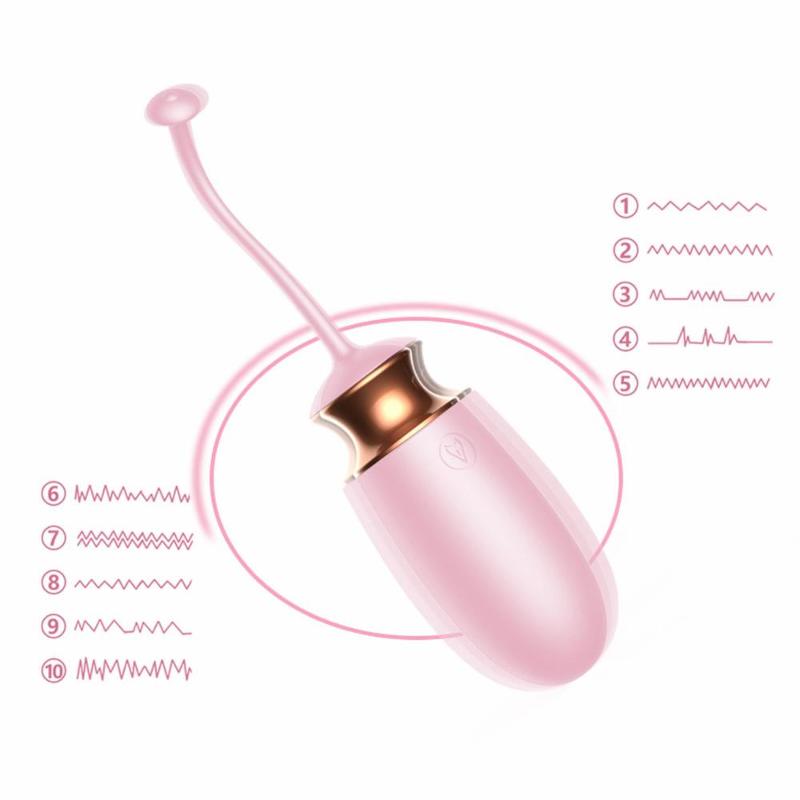 Віброяйце - Vibrating Silicone Love Egg Pink, USB, 10 Function, Heating, Voice Control