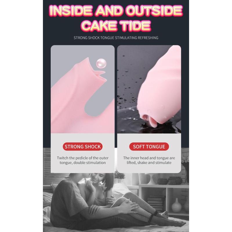 Вібратор - Silicone Vibrator USB 7 Function and Thrusting Function / Heating Pink
