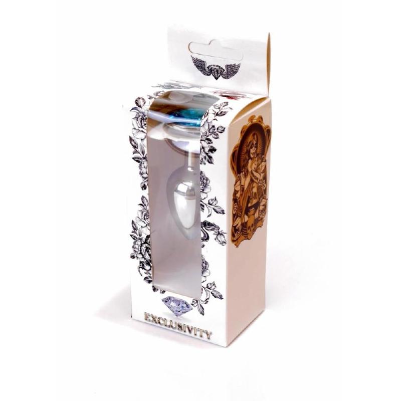 Анальна пробка - Jewellery Silver Plug Light Blue