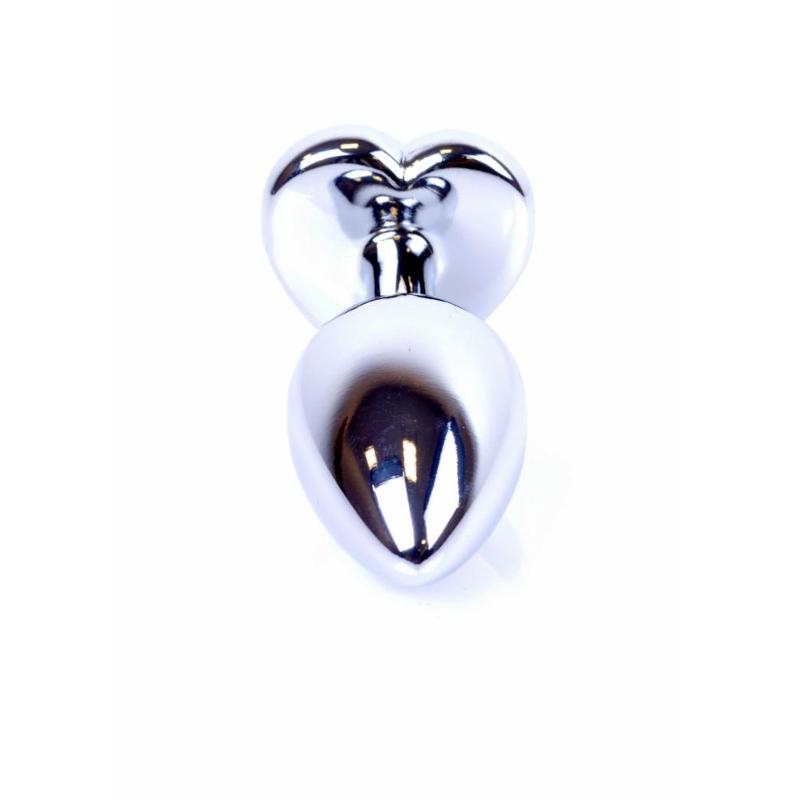 Анальна пробка - Jewellery Silver Heart Plug Light Blue