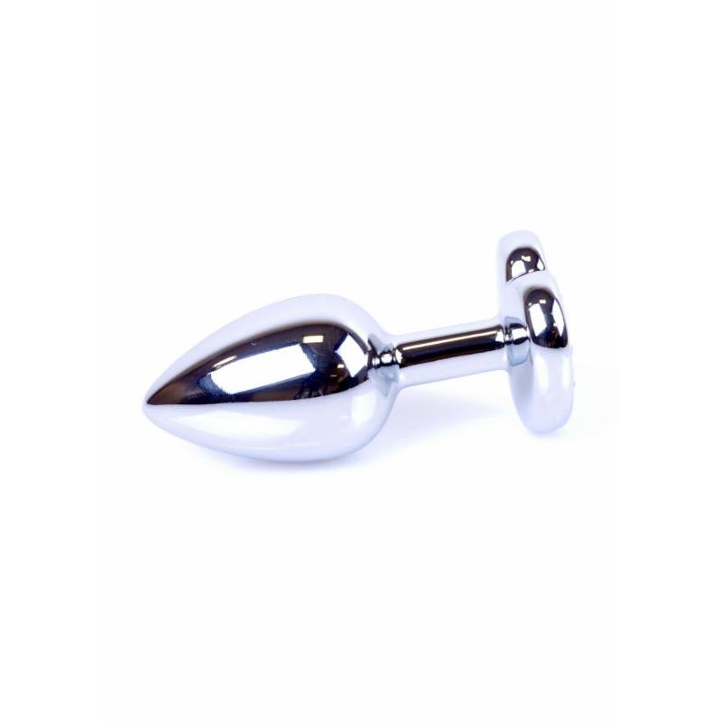 Анальна пробка - Jewellery Silver Heart Plug Light Blue