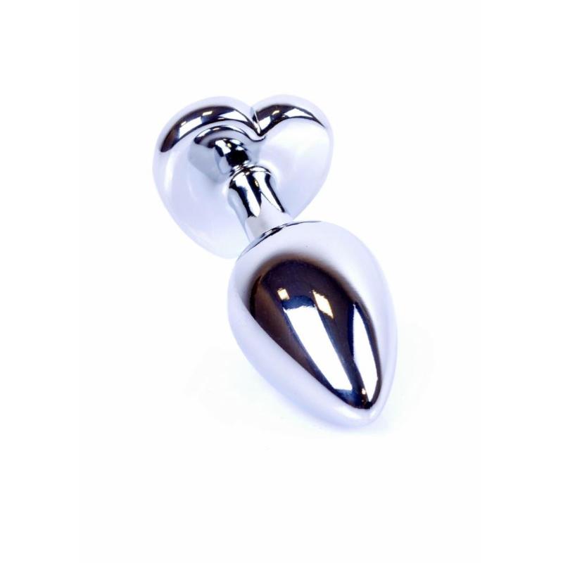 Анальна пробка - Jewellery Silver Heart Plug Light Blue