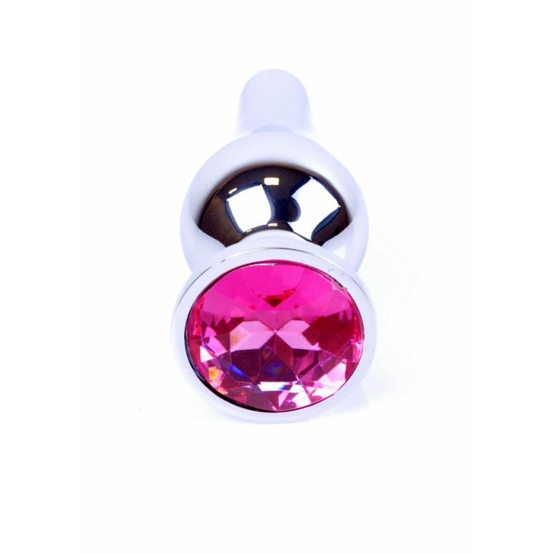 Анальна пробка - Jewellery Silver Long Plug Pink