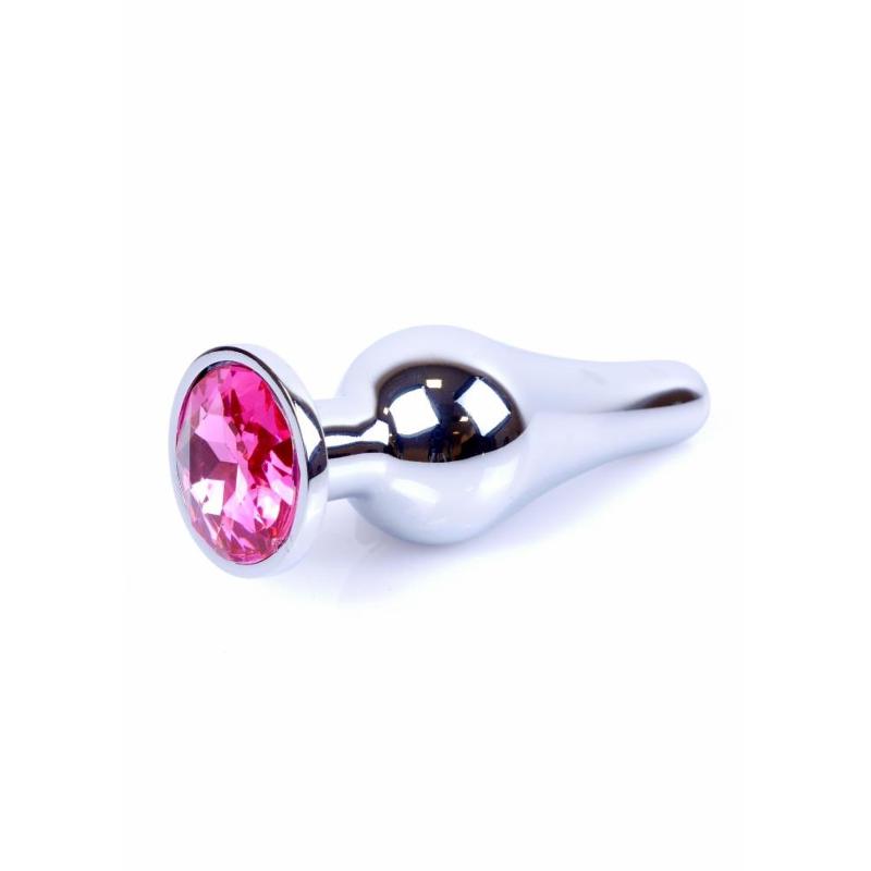 Анальна пробка - Jewellery Silver Long Plug Pink