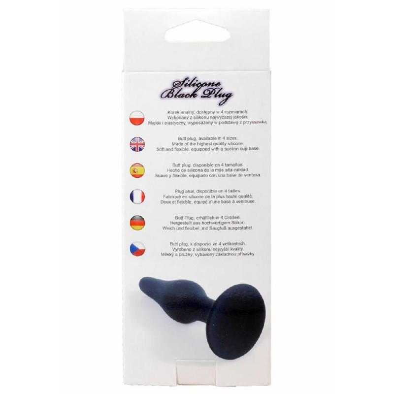 Анальна пробка - Silicone Black Plug M