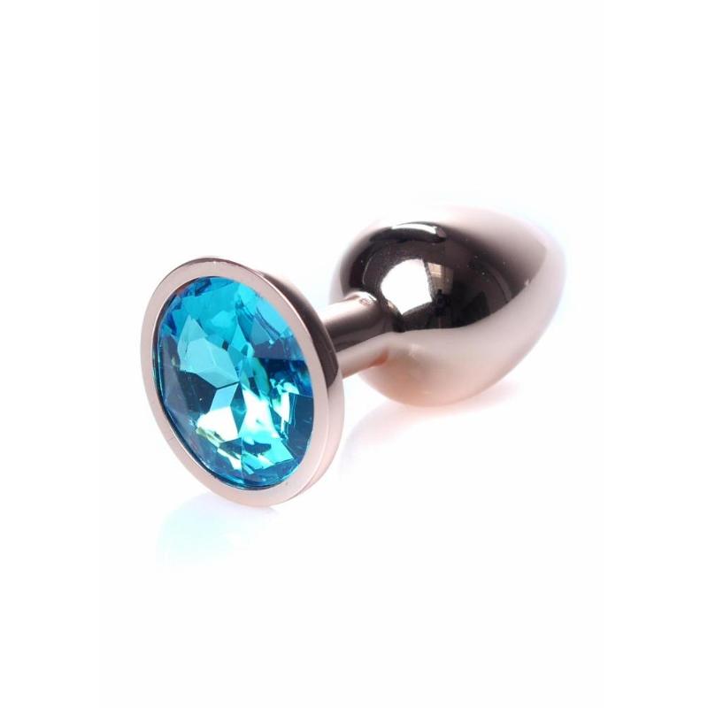 Анальна пробка - Jewellery Red Gold Plug Light Blue
