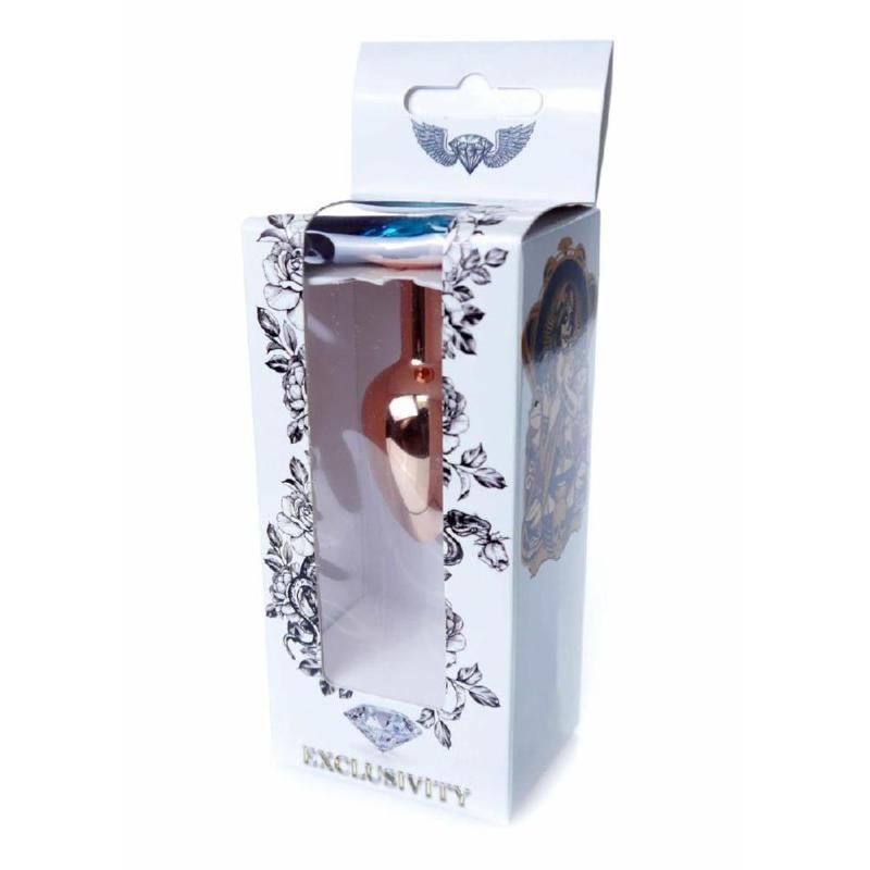 Анальна пробка - Jewellery Red Gold Plug Light Blue