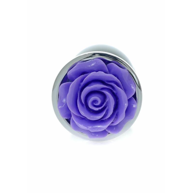 Анальна пробка - Jewellery Silver Rose Plug Purple
