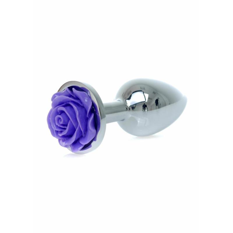 Анальна пробка - Jewellery Silver Rose Plug Purple