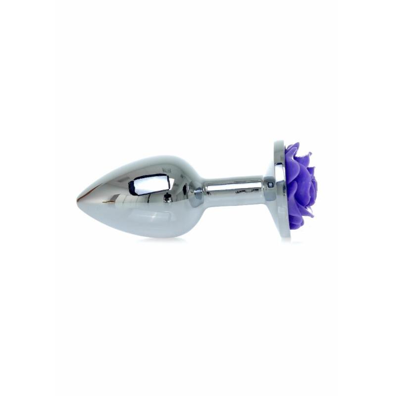 Анальна пробка - Jewellery Silver Rose Plug Purple