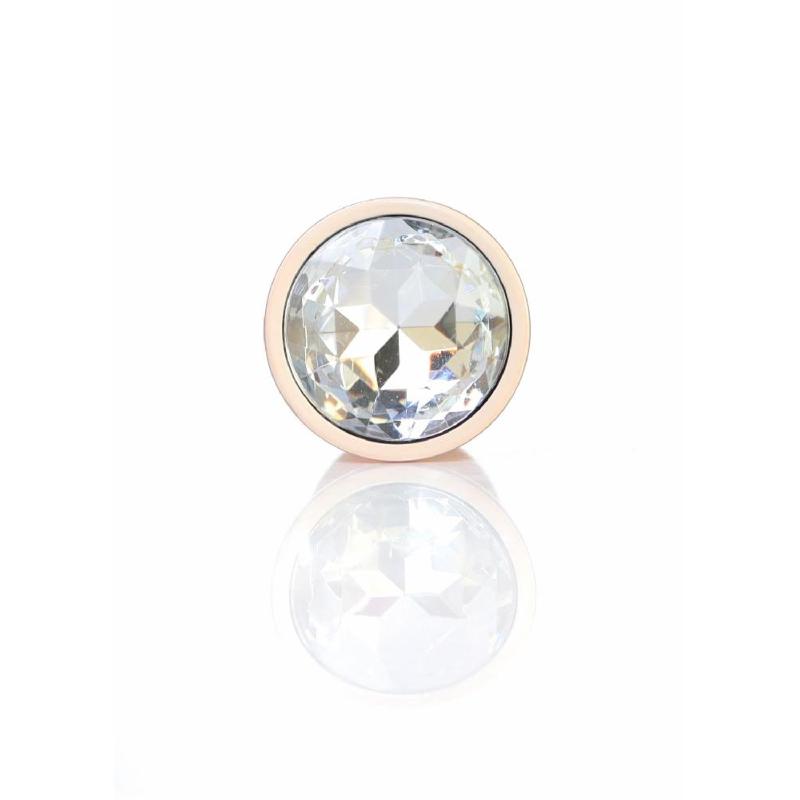 Анальна пробка - Jewellery Pearl Gold Plug Clear S