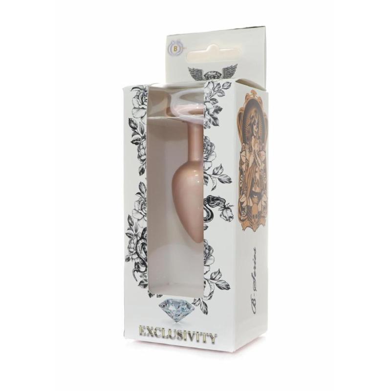 Анальна пробка - Jewellery Pearl Gold Plug Clear S
