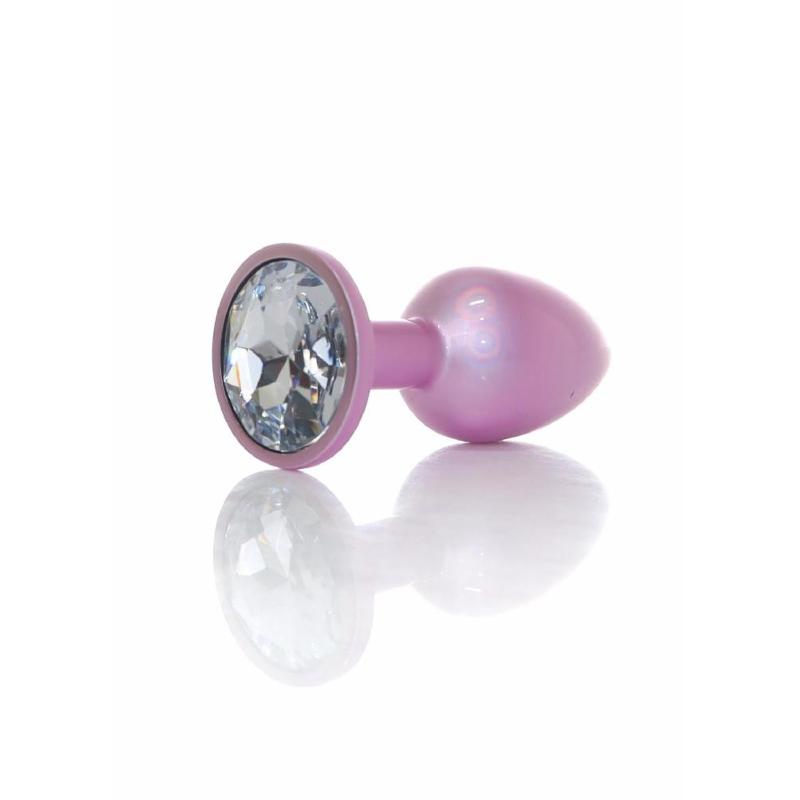 Анальна пробка - Jewellery Pearl Pink Plug Clear S