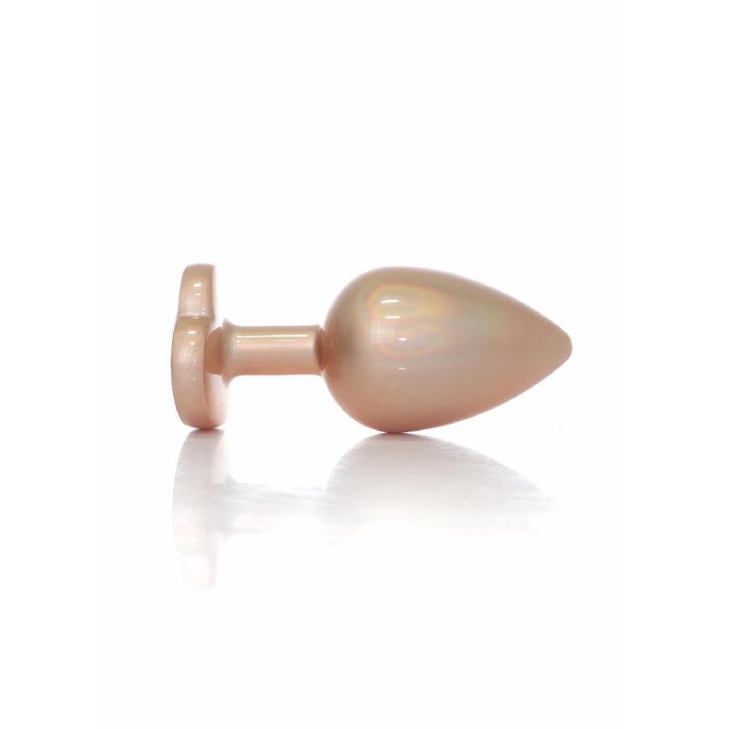 Анальна пробка - Jewellery Pearl Gold Heart Plug Clear L