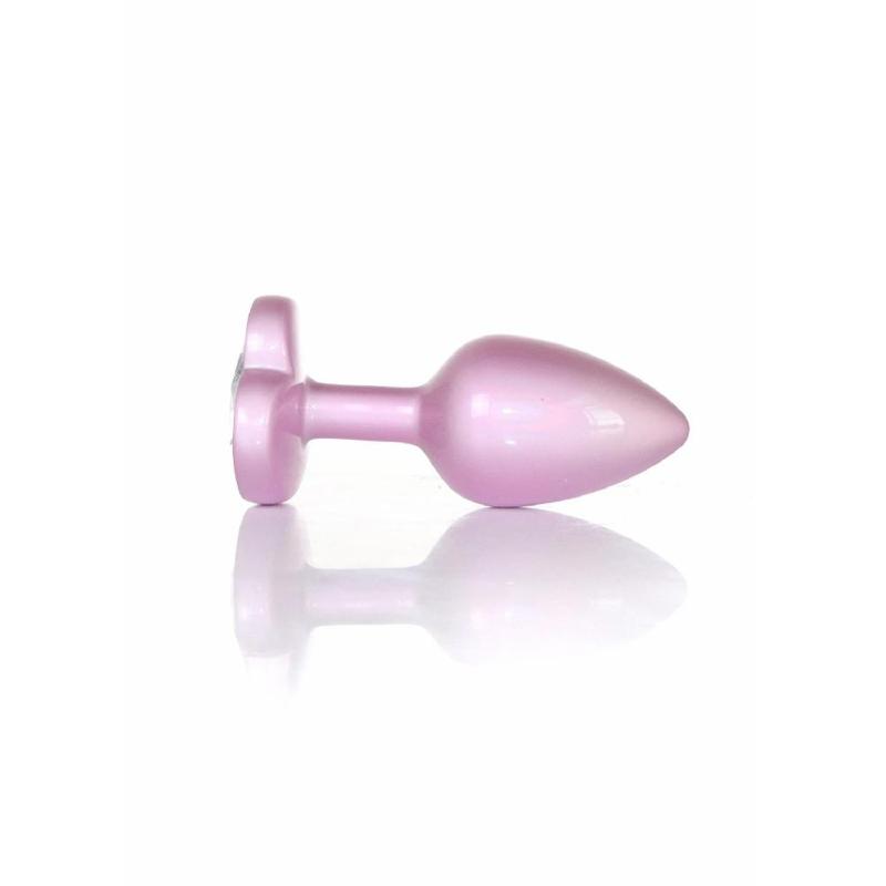 Анальна пробка - Jewellery Pearl Pink Heart Plug Clear S