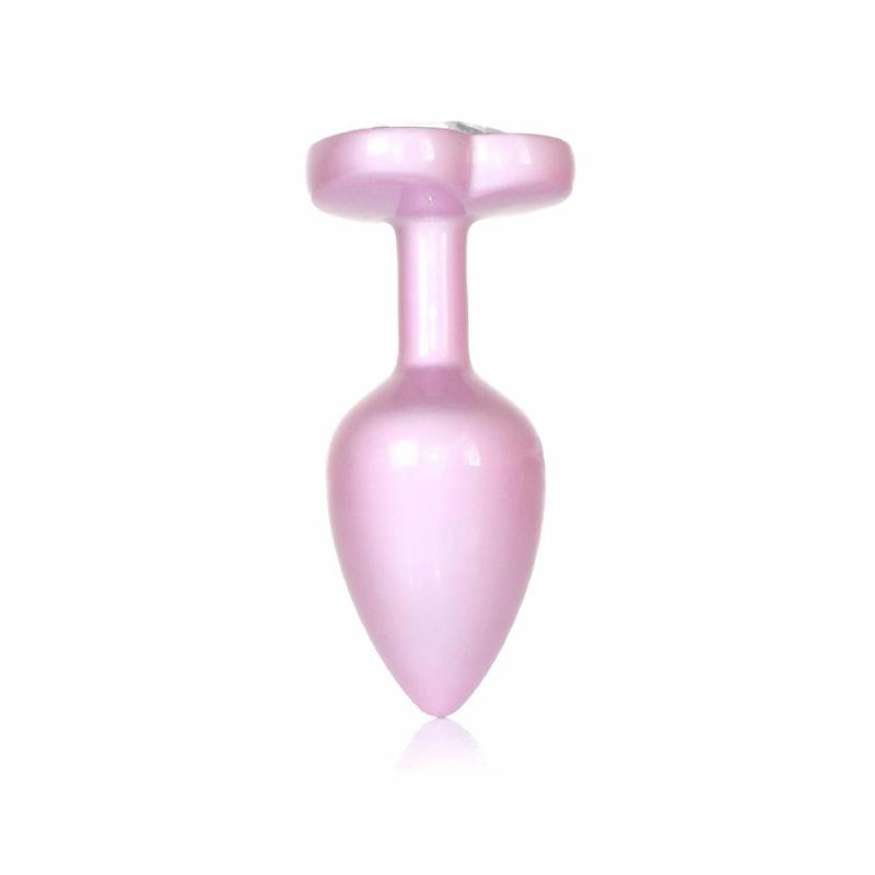 Анальна пробка - Jewellery Pearl Pink Heart Plug Clear S
