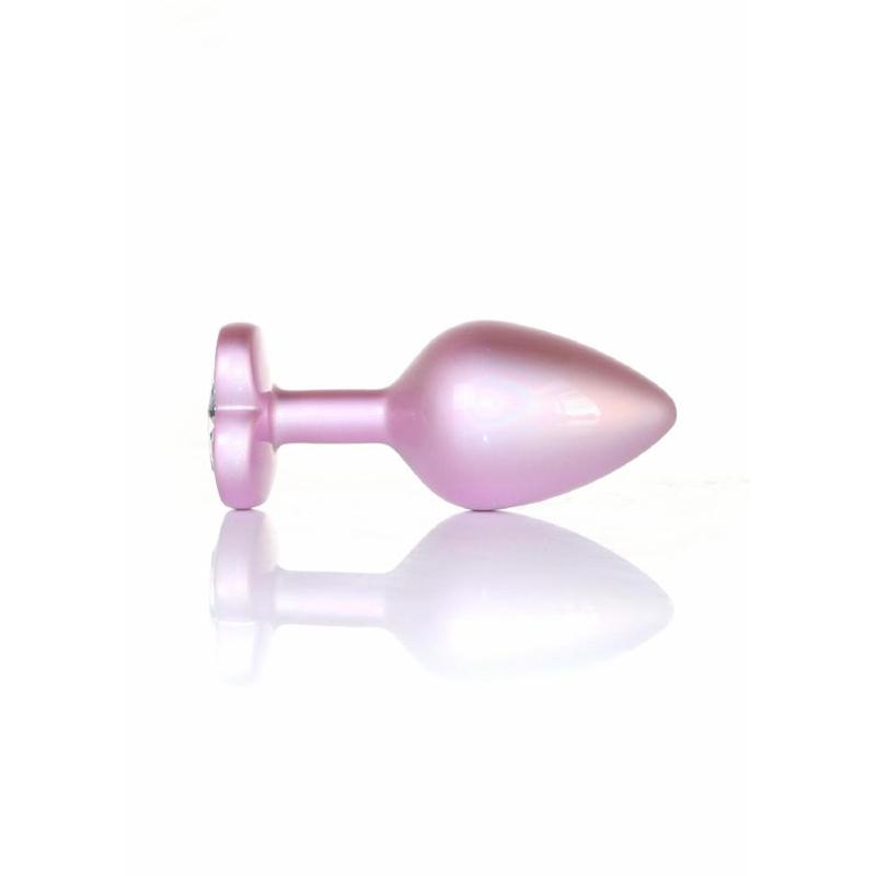 Анальна пробка - Jewellery Pearl Pink Heart Plug Clear M