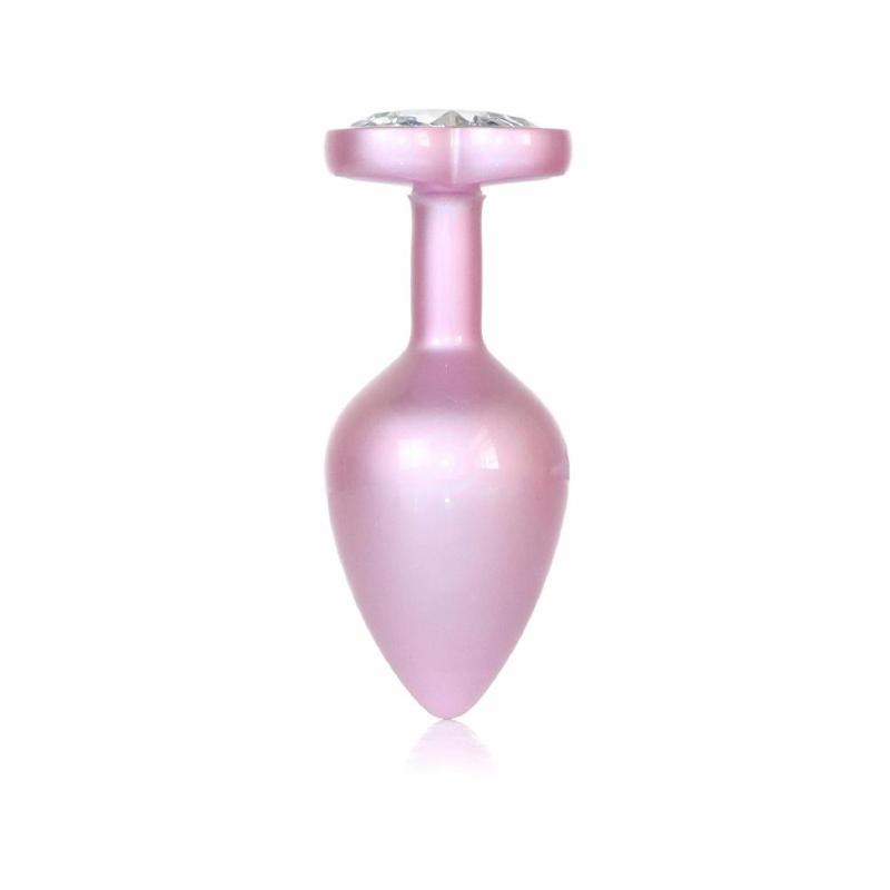 Анальна пробка - Jewellery Pearl Pink Heart Plug Clear M