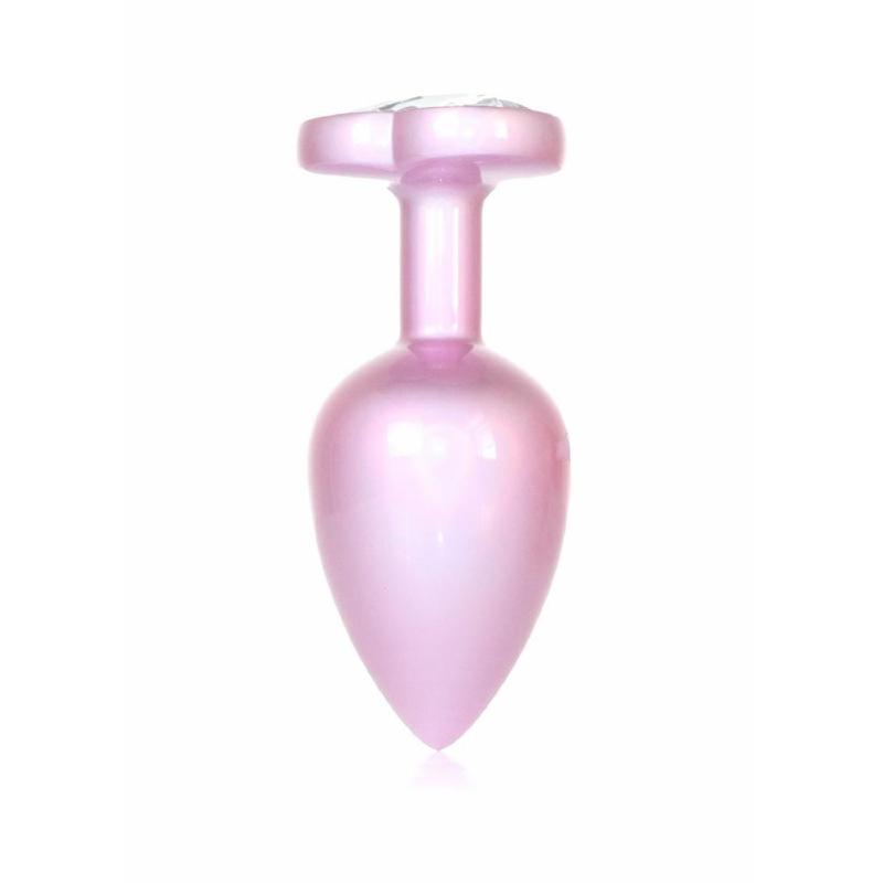 Анальна пробка - Jewellery Pearl Pink Heart Plug Clear L