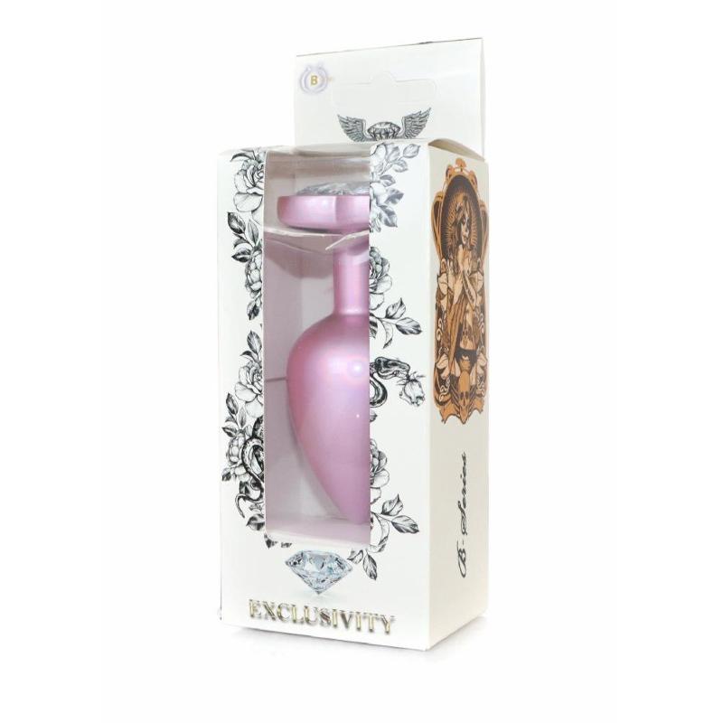 Анальна пробка - Jewellery Pearl Pink Heart Plug Clear L